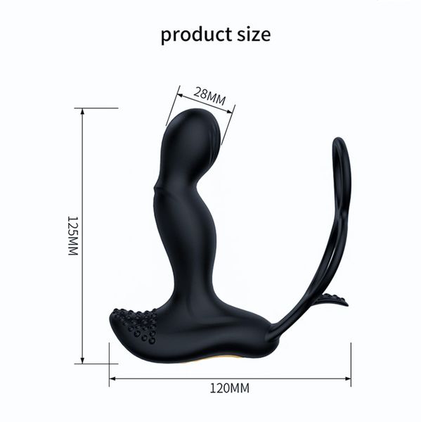 Wibrator-Silicone Massager 7 Function And Heating Function, Black zdjęcie 5