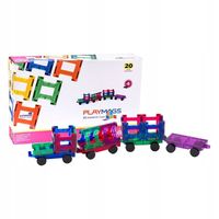 2 x PLAYMAGS KLOCKI MAGNETYCZNE 3D KREATYWNE EDUKACYJNE DLA DZIECI 20 EL PO