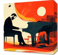 Obraz 40x40cm Pianista