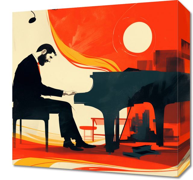 Obraz 40x40cm Pianista zdjęcie 1