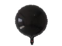 Balon foliowy krążek (pastylka), czarny, 45 cm (18 cali) [balon na hel]