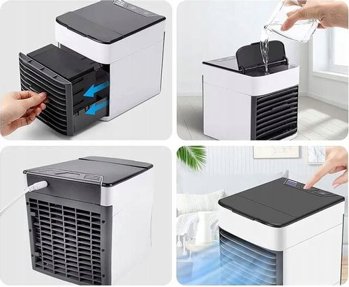 PRZENOŚNY MAŁY KLIMATYZER USB NA WODĘ i LÓD 3W1 KLIMATOR DO DOMU WENTYLATOR na Arena.pl