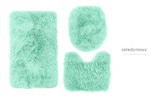 KOMPLET DYWANIKÓW ŁAZIENKOWYCH PLUSZ 3cz SELEDYN na Arena.pl