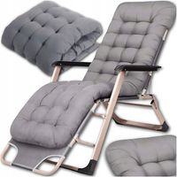 LEŻAK FOTEL OGRODOWY PODUSZKA PLAŻOWY TURYSTYCZNY ROZKŁADANY WYGODNY MOCNY