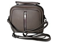 KUFEREK DAMSKI - TOREBKA DAMSKA NA RAMIĘ - SZARA LISTONOSZKA