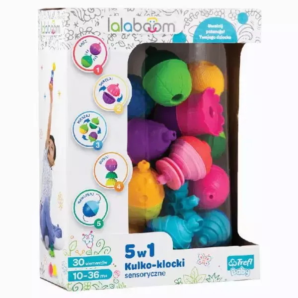 Lalaboom - Kulko klocki 30 elementy 61079 zdjęcie 1
