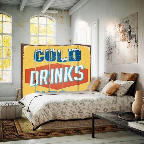 Parawan dekoracyjny, Cold drinks here 180x150 na Arena.pl