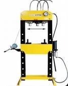 Prasa hydrauliczna manualna 50t + pneumatyka + ruchomy tłok