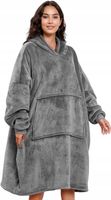 2 x BLUZA KOCYK DAMSKA OVERSIZE CIEPŁA MIĘCIUTKA COZY Z KAPTUREM NA PREZENT