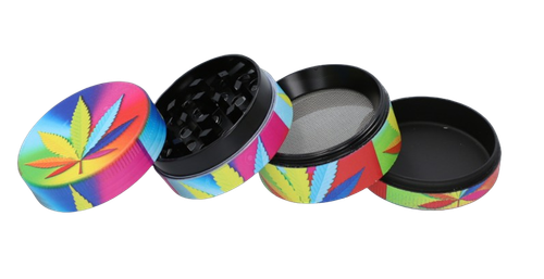 Wielokolorowy Młynek do Tytoniu z Kolorowym Liściem Marihuany do Mielenia na Arena.pl