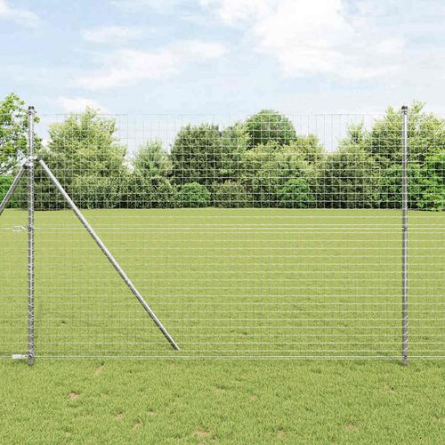 Ogrodzenie z słupkami Srebrny 1.5 x 10 m Stal na Arena.pl