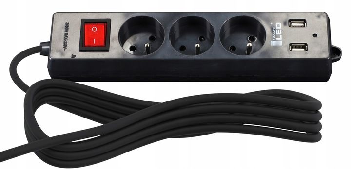 Przedłużacz listwa zasilająca 3metry ładowarka USB zdjęcie 2