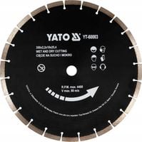 YATO TARCZA DIAMENTOWA DO CIĘCIA BETONU 350x25,4MM NA SUCHO YT-60003