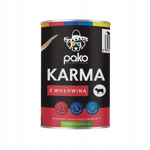 PAN MIĘSKO PAKO MIX KARMA MOKRA DLA PSA MIX 6 SMAKÓW PUSZKA 12 X 400 G na Arena.pl