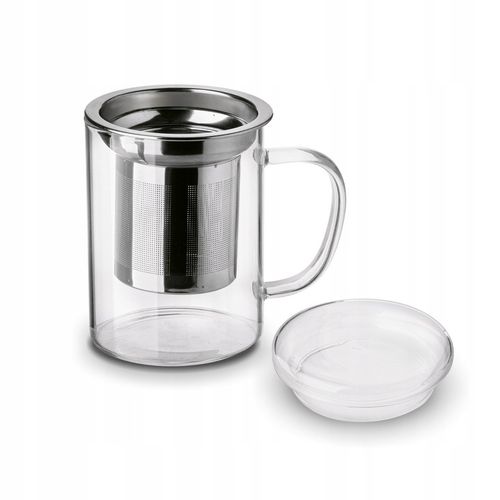 KUBEK z ZAPARZACZEM Nierdzewny z Uchem SZKLANY Konighoffer Cortese 350 ml na Arena.pl