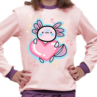 Piżama dziecięca Axolotl z Sercem
