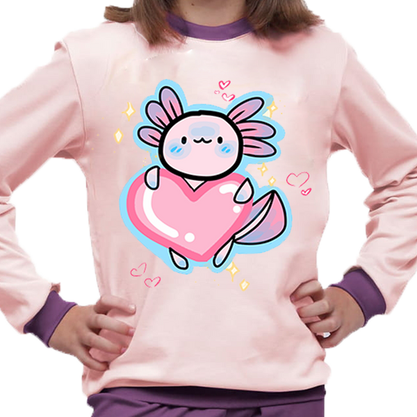 Piżama dziecięca Axolotl z Sercem zdjęcie 1