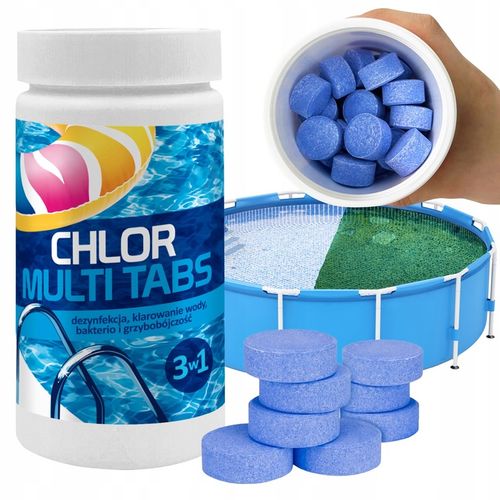 Chlor do basenu multi tabletki GAMIX 3w1 chemia spa 1kg 50x 20g na Arena.pl
