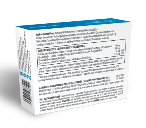 andropharma penis - suplement diety dla mężczyzn, 30 kapsułek na Arena.pl