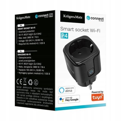Inteligentne Gniazdko WiFi Kruger&Matz Connect P4 Tuya PROGRAMATOR na Arena.pl