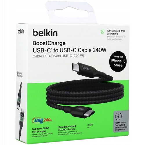 Belkin - Kabel Boost - USB-C do USB-C PD 3.1 240W, zgodny z iPhone 15, 1 m na Arena.pl