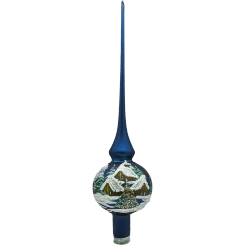 Bombka choinkowa szklana: Czubek na choinkę: Zimowa Wioska na Arena.pl