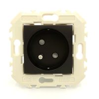 Efapel Quadro45 gniazdo pojedyncze z uziemieniem czarny 45112 KWPM