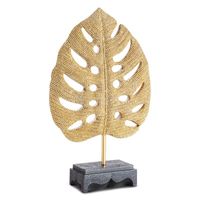 Figurka z żywicy poliestrowej liść monstery ELDO 17X6X27 złota