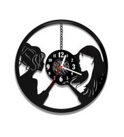 Zegar ścienny z płyty winylowej Dwie kobiety 64.2