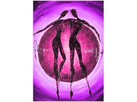 OBRAZ DANCING LOVE ABSTRAKCJA KOCHANKOWIE 3 KOLORY