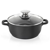 Garnek Granitowy z Pokrywką Gotowania Duszenia Pieczenia 20 cm 2,3L Grande