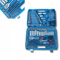 Zestaw Kluczy Nasadowych Bity 216 el 1/4" 3/8" 1/2 Grzechotka Dwukierunkowa