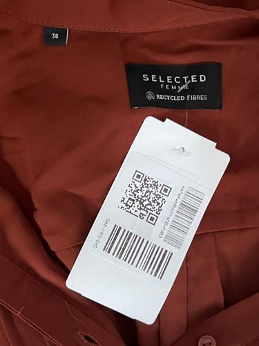 Stylowa Sukienka do Kolana Wygodna Letnia Czerwona Rozmiar 36 Poliester na Arena.pl