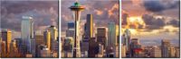 90 80CM OBRAZ T3 ELEM SEATTLE O ZACHODZIE SŁOŃCA DRUK ŚCIENNY