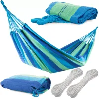 Hamak dwuosobowy ogrodowy XXL duży bujak 200x150