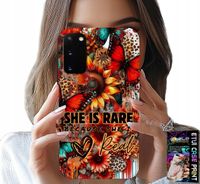 ETUI DO SAMSUNG GALAXY S20 - SHE IS RARE, SŁONECZNIKI, KWIATY, MOTYLE
