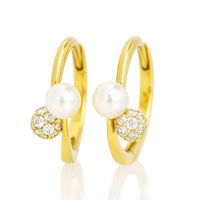 kolczyki ze stali szlachetnej platerowane 14k złotem, zapięcie angielskie