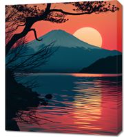 Obraz 60x70cm Góra Wieczorem