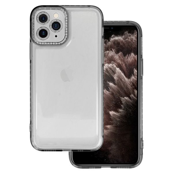 Crystal Diamond 2mm Case do Iphone 11 Pro Max Przezroczysty czarny zdjęcie 1