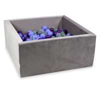 Suchy basen z piłeczkami 400 sztuk 90x90x40 Velvet lila (przezroczyste, wrzosowe, fioletowe, szare)