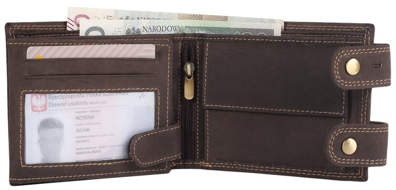 portfel męski skórzany 2900-bic brown zdjęcie 8