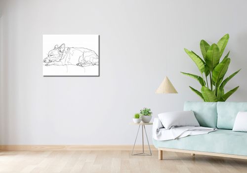 Obraz 70x50cm Śpiący Psiak na Arena.pl