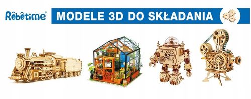 DREWNIANE PUZZLE 3D MODEL DO SKLEJANIA POCIĄG LOKOMOTYWA na Arena.pl