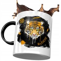 Kubek Czarny Z Tygryskiem Tygrysem Słodki Prezent Z Nadrukiem Ze Zdjęciem