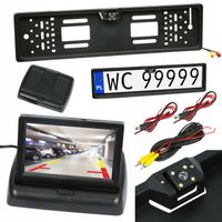 KAMERA COFANIA LED W RAMCE TABLICY + MONITOR EKRAN 4,3'' LCD ZESTAW 12V