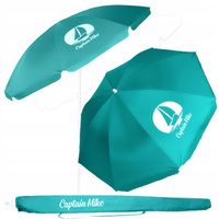 Parasol plażowy składany z filtrem UPF50+ CAPTAIN MIKE bardzo WYTRZYMAŁY