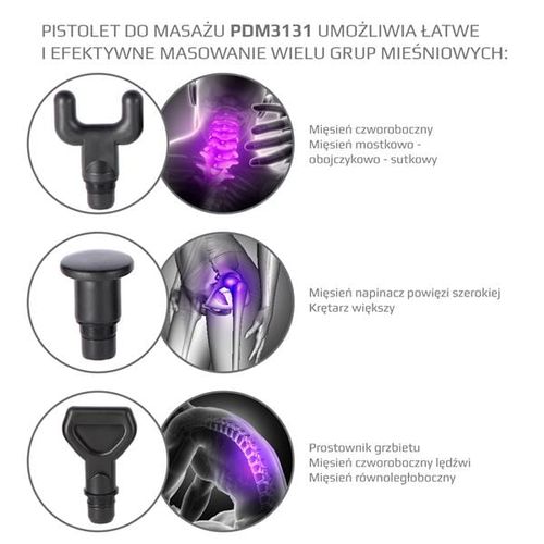 PDM3131 SILVER PISTOLET DO MASAŻU HMS na Arena.pl