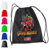 WOREK PLECAK SPORTOWY NA WF DLA DZIECI - AVENGERS + IMIĘ! MARVEL LOKI HULK