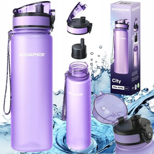 AQUAPHOR CITY Bidon Butelka filtrująca wodę + filtr 0,5L lawendowa na Arena.pl