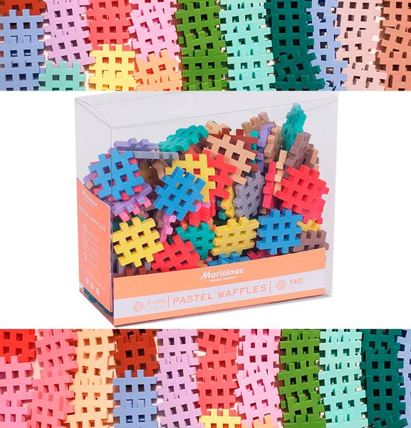 KLOCKI WAFFLE WAFLE MINI PASTEL 140el Marioinex zdjęcie 1